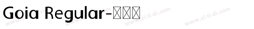 Goia Regular字体转换